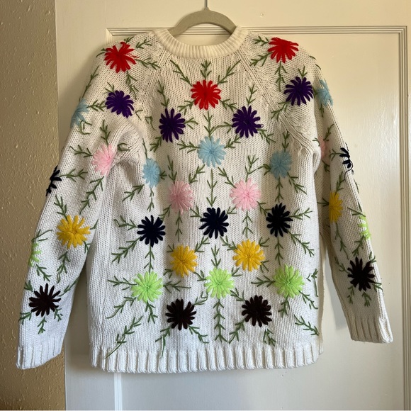 Grandma’s Favorite Knitted Floral Sweater - Picture 5 of 8